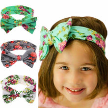 1 New Baby Girls Toddler Infant Newborn Flowers Print Floral Butterfly Bow Hairband Turban Knot Headband Hair Band Accessories