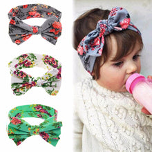 1 New Baby Girls Toddler Infant Newborn Flowers Print Floral Butterfly Bow Hairband Turban Knot Headband Hair Band Accessories