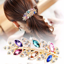 1 PC Beauty Women Fashion Hair Clip Leaf Crystal Rhinestone Barrette Hairpin Headband hair accessories 5 colors