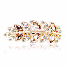 1 PC Beauty Women Fashion Hair Clip Leaf Crystal Rhinestone Barrette Hairpin Headband hair accessories 5 colors