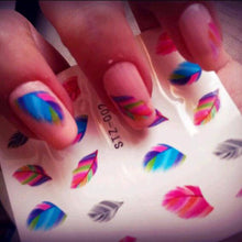 1 pc, Fashionable Nail Decorations Art Tips Feather Water Transfers Nail Sticker for Ladies Feather Decals nail art tools
