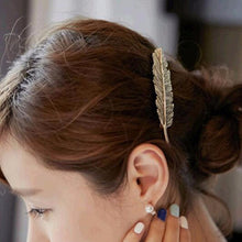 1 pc Women Lady Girl Fashion Metal Leaf Shape Hair Clip Crystal Pearl Hairpin Barrette Hair Accessories