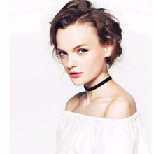 1 /pcs Harajuku 90's Black Velvet Choker Necklace Goth Gothic Handmade Handmade Retro Burlesque