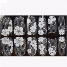 1 sheet 3D French Style White Bow Lace Nail Art Sticker Decal Manicure Tip nail art decoration tools