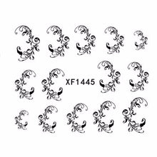 1 sheets beauty black pattern design nail art stickers manicure nails water transfer decals foil decorations tool