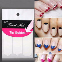 10 Packs DIY French Manicure Nail Art Decorations Round Form Fringe Guides Nail Sticker Stencil