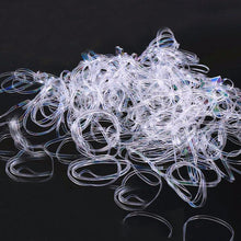 100pcs/pack Trendy Transparent Rubber Band Women Girls Elastic Hair Band Tie Rope Fashion Hair Accessories