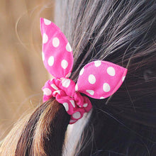10Pcs /lot Hot Sale Fashion Girls Hair Band Mix Styles Polka Dot Bow Rabbit Ears Elastic Hair Rope Ponytail Holder