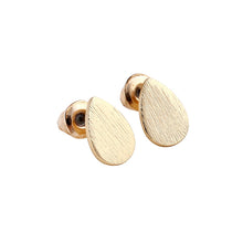 10pc 2016 Gold Silver Pink Gold Plated Brushed Eardrop Stud Earrings for Women Water Earrings wholesale E056