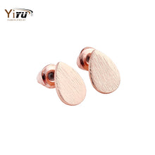 10pc 2016 Gold Silver Pink Gold Plated Brushed Eardrop Stud Earrings for Women Water Earrings wholesale E056