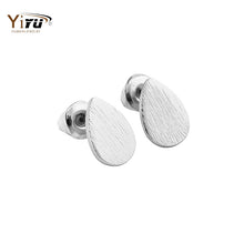 10pc 2016 Gold Silver Pink Gold Plated Brushed Eardrop Stud Earrings for Women Water Earrings wholesale E056