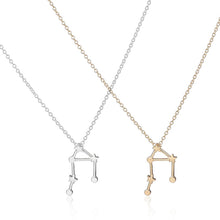 10pc 2016 New Gold Plated Libra Zodiac Sign Astrology Necklace Constellation Jewelry star Sign Pendant Necklace N155