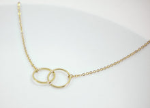 10pc Gold and Silver Infinity Double round Necklace for women Interlocking Circles Pendant Necklace N184