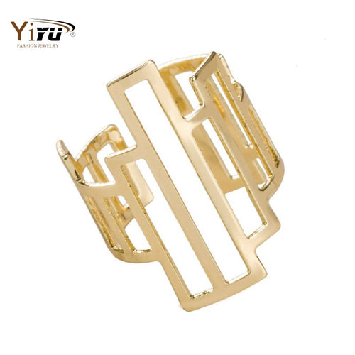 10pc New Fashion Gold Silver and Pink Adjustable Geometry Square rings for Women R155