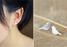 10pc wholesale Gold Silver and Rose Gold Plated New Tiny Cute Bird Stud Earrings for Women E090
