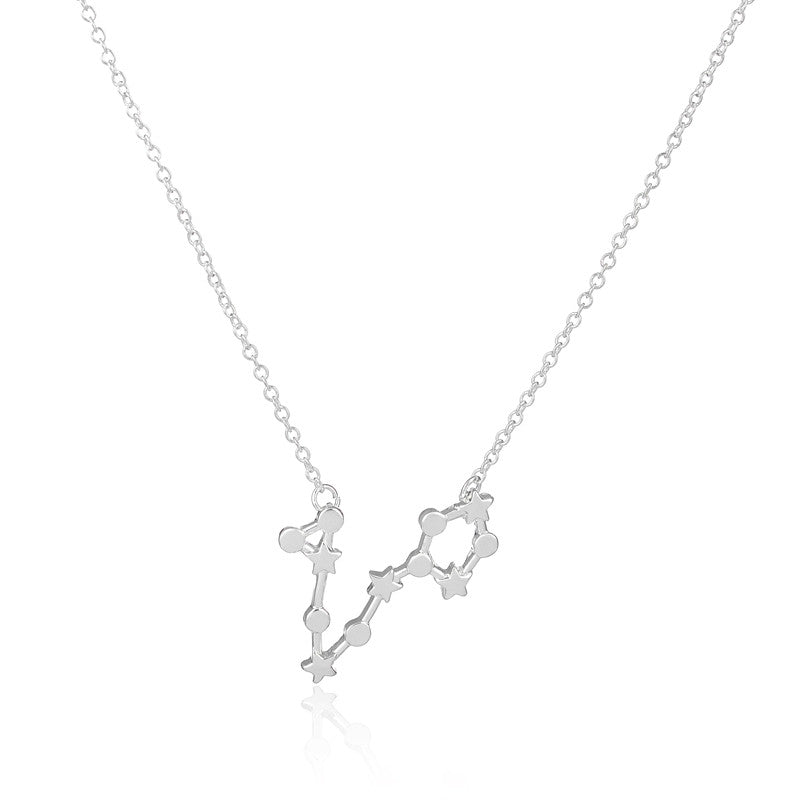 10pc wholesale Gold and Silver Plated Pisces Zodiac Sign Astrology Birthday Necklaces for Women N174