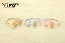 10pcs 2016 New Animal and Ghost Adjustable Stretch Cute Pac-Man and Ghost Rings Women Simple Cool Midi Wholesale Rings R011
