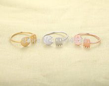 10pcs 2016 New Animal and Ghost Adjustable Stretch Cute Pac-Man and Ghost Rings Women Simple Cool Midi Wholesale Rings R011
