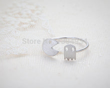10pcs 2016 New Animal and Ghost Adjustable Stretch Cute Pac-Man and Ghost Rings Women Simple Cool Midi Wholesale Rings R011