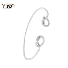 10pcs 2016 New Fashion 18k Gold Bracelets & Bangles Heart Knot Bracelet Stack Bangle Cuff Adjustable Cuff Bridesmaid Gift G019