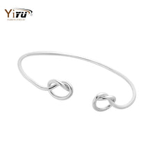 10pcs 2016 New Fashion 18k Gold Bracelets & Bangles Heart Knot Bracelet Stack Bangle Cuff Adjustable Cuff Bridesmaid Gift G019