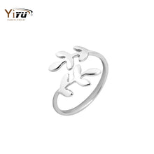 10pcs 2016 New Fashion Leaves Ring Laurel Leaf Stretch Rings for Women Party Wedding Gifts R166