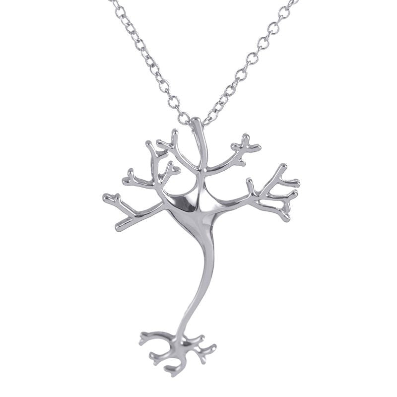 10pcs 2016 New Fashion Science Jewelry Hippie Chic Neuron Brain Nerve Cell Necklace Colar Boho Neuron Necklace for Women N197