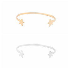 10pcs 2016 New Open Double Star Love Bangles for Women Classic Adjustable Star Cuff Bangles Female Wedding Gifts G069