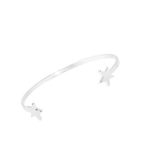 10pcs 2016 New Open Double Star Love Bangles for Women Classic Adjustable Star Cuff Bangles Female Wedding Gifts G069