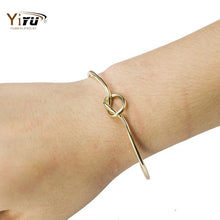 10pcs 2016 New Open Love Knot Bracelets & Bangles Punk Bangle Wholesale Stretch Bracelets Women Party Fashion Bangle G004