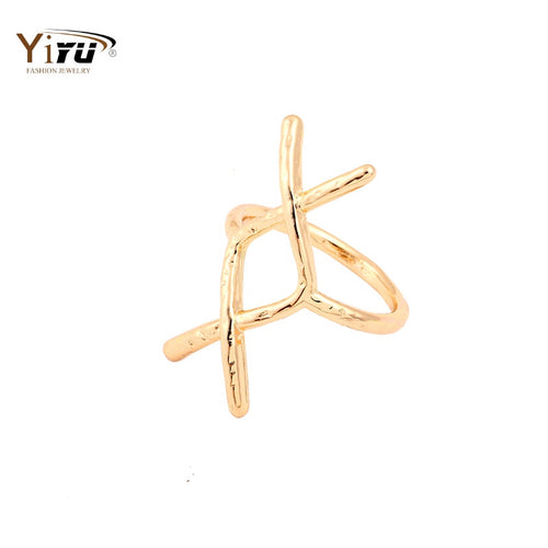10pcs Fashion Elegant Wave Ring Lover's Ring Trendy Women Hammered Rings for Gifts R094
