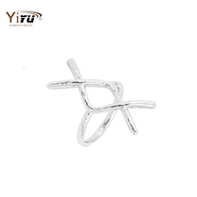 10pcs Fashion Elegant Wave Ring Lover's Ring Trendy Women Hammered Rings for Gifts R094
