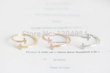 10pcs Fashion Jewelry Double Cross Cuff Ring for Women Stretch Midi Knuckle Adjustable Rings R056