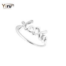 10pcs Fashion Letter XOXO Kisses and Hugs Ring For Women Popular Simple Cute Knuckle Wholesale Ring R045