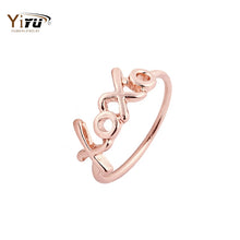 10pcs Fashion Letter XOXO Kisses and Hugs Ring For Women Popular Simple Cute Knuckle Wholesale Ring R045