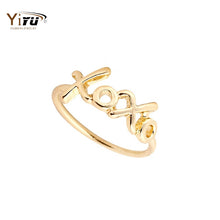 10pcs Fashion Letter XOXO Kisses and Hugs Ring For Women Popular Simple Cute Knuckle Wholesale Ring R045