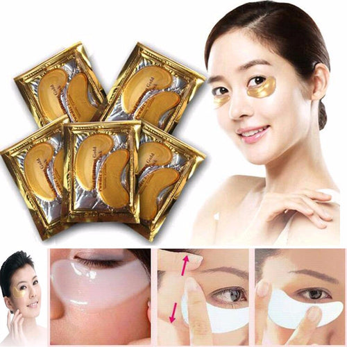 10pcs Gold Crystal collagen Eye Mask Hotsale eye patches 10pcs=5 pack