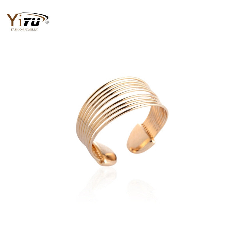 10pcs Hot Sale Mutilayer Personality Wire Rings for Women Punk Cute Wholesale Statement Rings R031