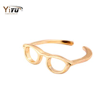 10pcs New Arrival Jewelry Punk Glasses Design Finger Ring for Women Party Gifts Female Punk Adjustable Simple Rings R059