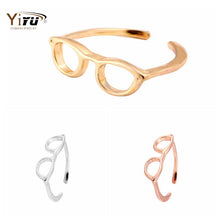 10pcs New Arrival Jewelry Punk Glasses Design Finger Ring for Women Party Gifts Female Punk Adjustable Simple Rings R059