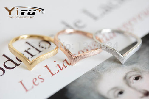 10pcs New Fashion Chevron V Shape Korean Ring Engagement Simple Cute Cool Wholesale Rings for Women Party Gifts R013