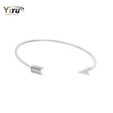 10pcs New Fashion Silver Bracelets Bangles Adjustable Open Arrow Bracelet Bangles for Women Wire Bangles G020