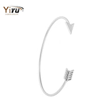 10pcs New Fashion Silver Bracelets Bangles Adjustable Open Arrow Bracelet Bangles for Women Wire Bangles G020