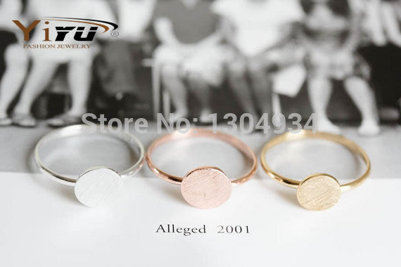 10pcs Wedding Classic Ring for Women Round Female Rings Rose Gold Fashion Women Ring R082