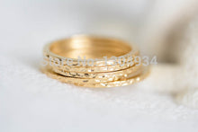 10pcs Women Jewelry Gold Plated Slim Hammered Ring for Girls Bridesmaid Gift Engagement Love Simple Wholesale Ring R075