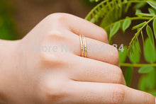 10pcs Women Jewelry Gold Plated Slim Hammered Ring for Girls Bridesmaid Gift Engagement Love Simple Wholesale Ring R075