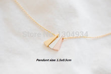 10pcs/lot 2015 New 3 Color Triangle Pendant Necklace Bridesmaid Gift Korean Fashion Women Wholesale Necklace N094
