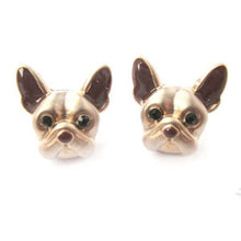 10pcs/lot 2015 New Arrival French Bulldog Puppy Face Stud Earrings Animal Jewelry for Dog Lovers S-105