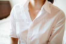 10pcs/lot 2015 New Gold Silver Triple Triangle Necklace Fashion Popular Tiny Simple Pendant Long Chain Necklace Wholesale N077