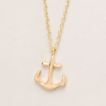 10pcs/lot 2016 New Fashion Gold Plated Anchor Pendant Necklace Small Pendant Tiny Simple Women Wholesale Necklace N025
